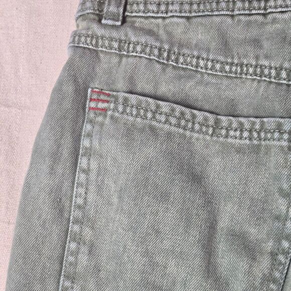 BDG Faded Green Acid Wash Denim Grunge Mom Jeans Womens Size 30 - Picture 9 of 16